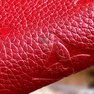 LOUIS VUITTON LV Monogram Red Empreinte Leather Zippy Wallet