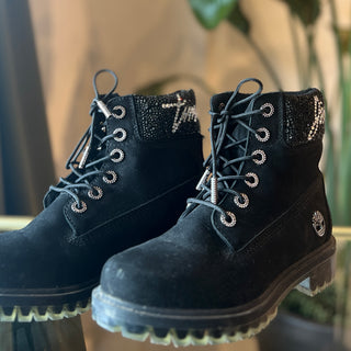 JIMMY CHOO x TIMBERLAND Crystal Utility Boots SZ 7