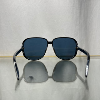 DIOR D-DOLL S1U Navy Blue Acetate Oversized Aviator Sunglasses TS3812