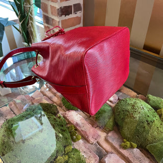 LOUIS VUITTON Noe Red Epi Leather Vintage Bucket Bag
