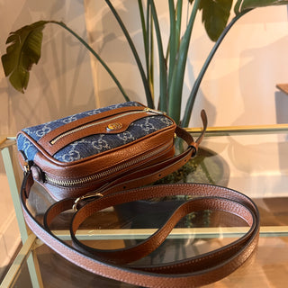 GUCCI Small Ophidia GG Denim Blue Crossbody