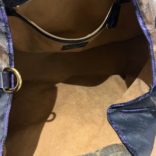 LOUIS VUITTON Limited Edition Richard Prince Mixed Blue Monogram Heartbreak Jokes Tote Bag