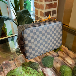 LOUIS VUITTON Neonoe MM Safron Damier Ebene Canvas Bucket Bag