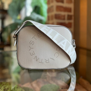STELLA MCCARTNEY Logo Camera Light Grey Alter Vegan Leather