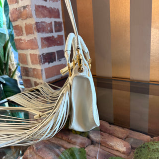 CHLOE White Fringe Mini Marcie