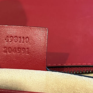 GUCCI Marmont Small Red Quilted Leather Top Handle Bag