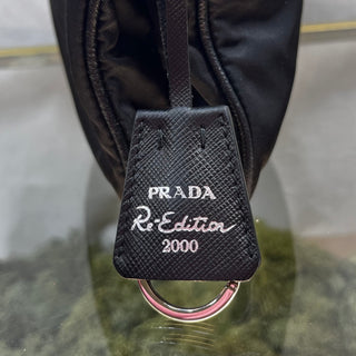 PRADA Re-Edition 2000 Double Zip Black Re-Nylon Shoulder Bag