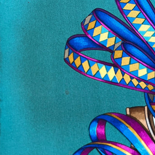 HERMES Les Rubans du Cheval Multicolor Silk Scarf