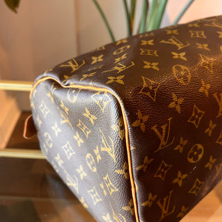 LOUIS VUITTON Speedy 30 Brown Monogram Canvas Satchel