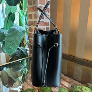 LOUIS VUITTON Neverfull MM Black Epi Leather Tote Bag