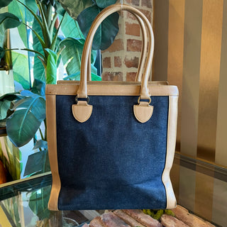 CHRISTIAN DIOR Vintage Blue Denim Tote