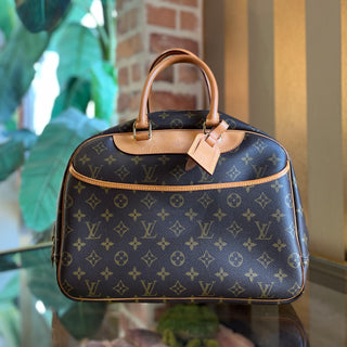 LOUIS VUITTON Deauville Brown Monogram Canvas Vintage Satchel