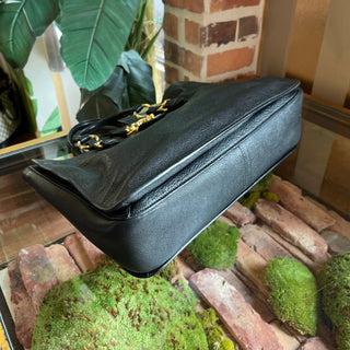 MIU MIU Madras Black Goatskin Tote Bag