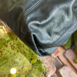 CHANEL Coco Cabas Rodeo Drive Black Lambskin Leather Hobo Bag