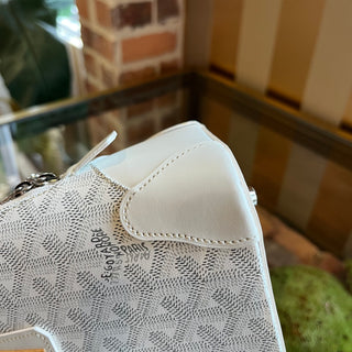 GOYARD Mini Vendome PM White Goyardine Top Handle Bag