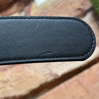 GUCCI GG Marmont Wide Black Smooth Leather Belt SZ 90/36