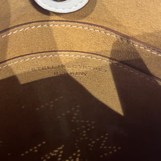 STELLA MCCARTNEY Logo Crossbody Smooth Alter Mat Vegan Leather Perforated Crossbody Bag