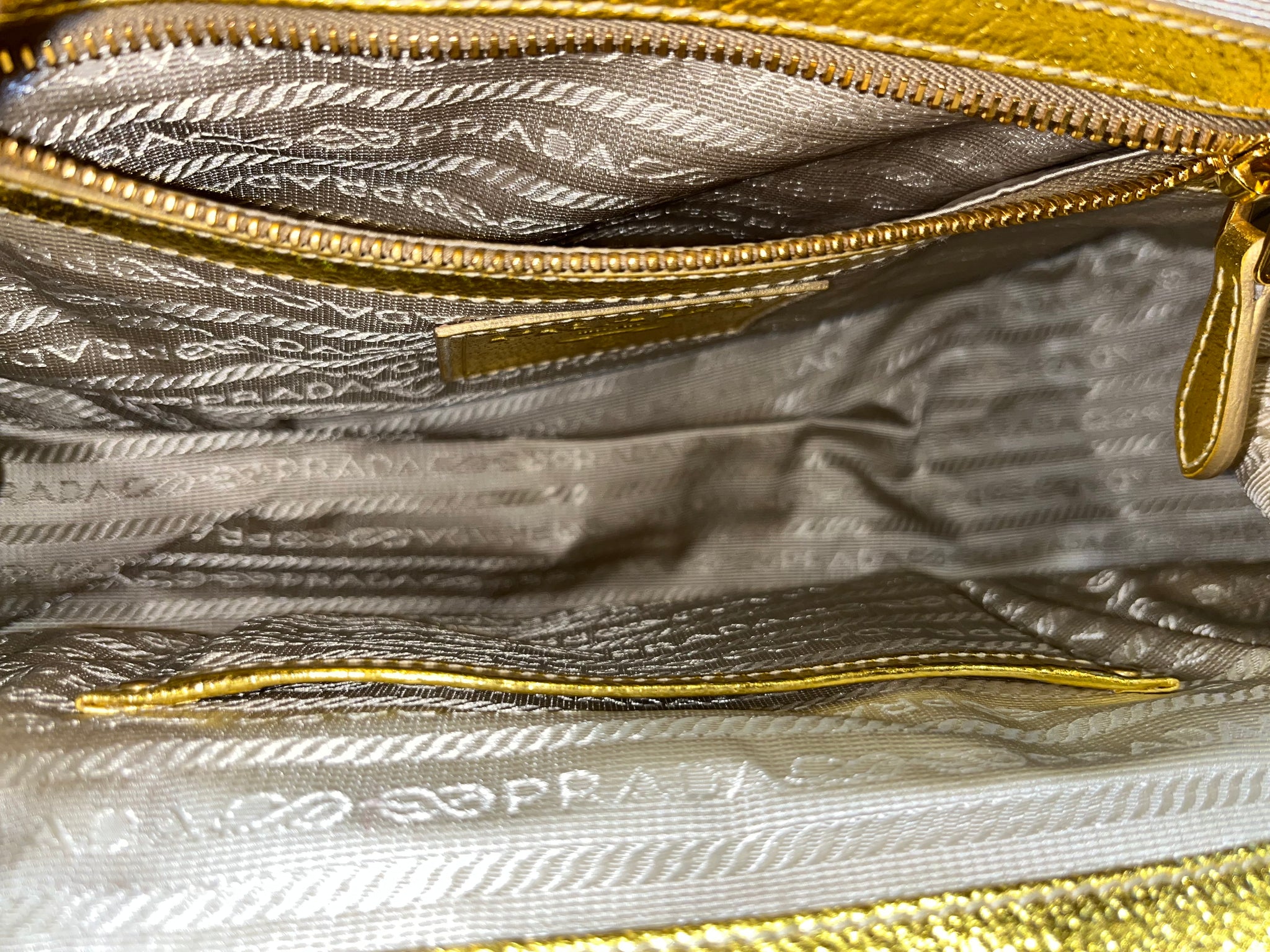 Prada Madras Frame Top Chain Bag