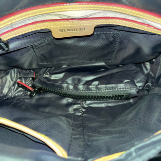 MZ WALLACE Metro Box Black Lacquer Quilted Crossbody Bag