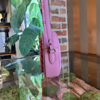 VERSACE La Medusa Pink Round Leather Crossbody Bag