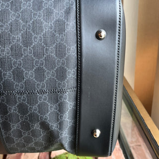 GUCCI Appia Large GG Supreme Monogram Calfskin Web Soft Duffle Bag