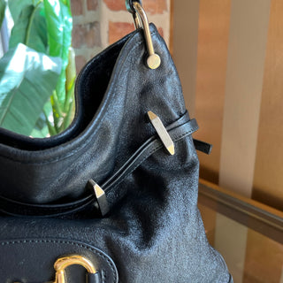 GUCCI Horsebit 1955 Messenger Black Leather Crossbody Bag