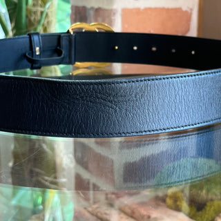 GUCCI GG Marmont Black Leather Belt 95/38(10US)