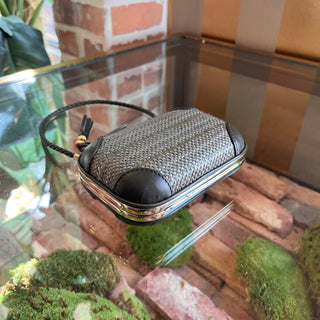 GUCCI Mini Bamboo Wicker Miniaudiere Box Evening Bag