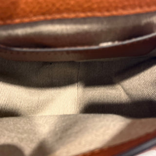CHLOE Marcie Saddle Mini Brown Grained Calfskin Leather Shoulder Bag