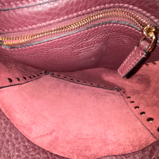 VALENTINO Burgundy Rockstud Small Messenger
