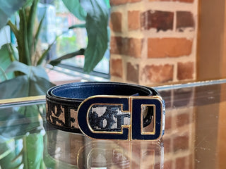 CHRISTIAN DIOR Vintage Logo Belt Sz 65 TS3833