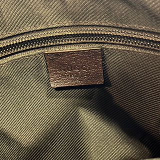 GUCCI Dark Brown Monogram Canvas Messenger Bag