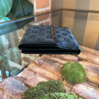 GUCCI Eclipse GG Supreme Black Canvas Wallet