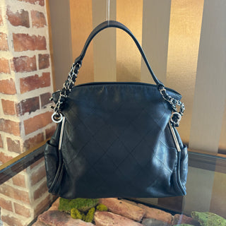 CHANEL Ultimate Stitched Black Leather Tote