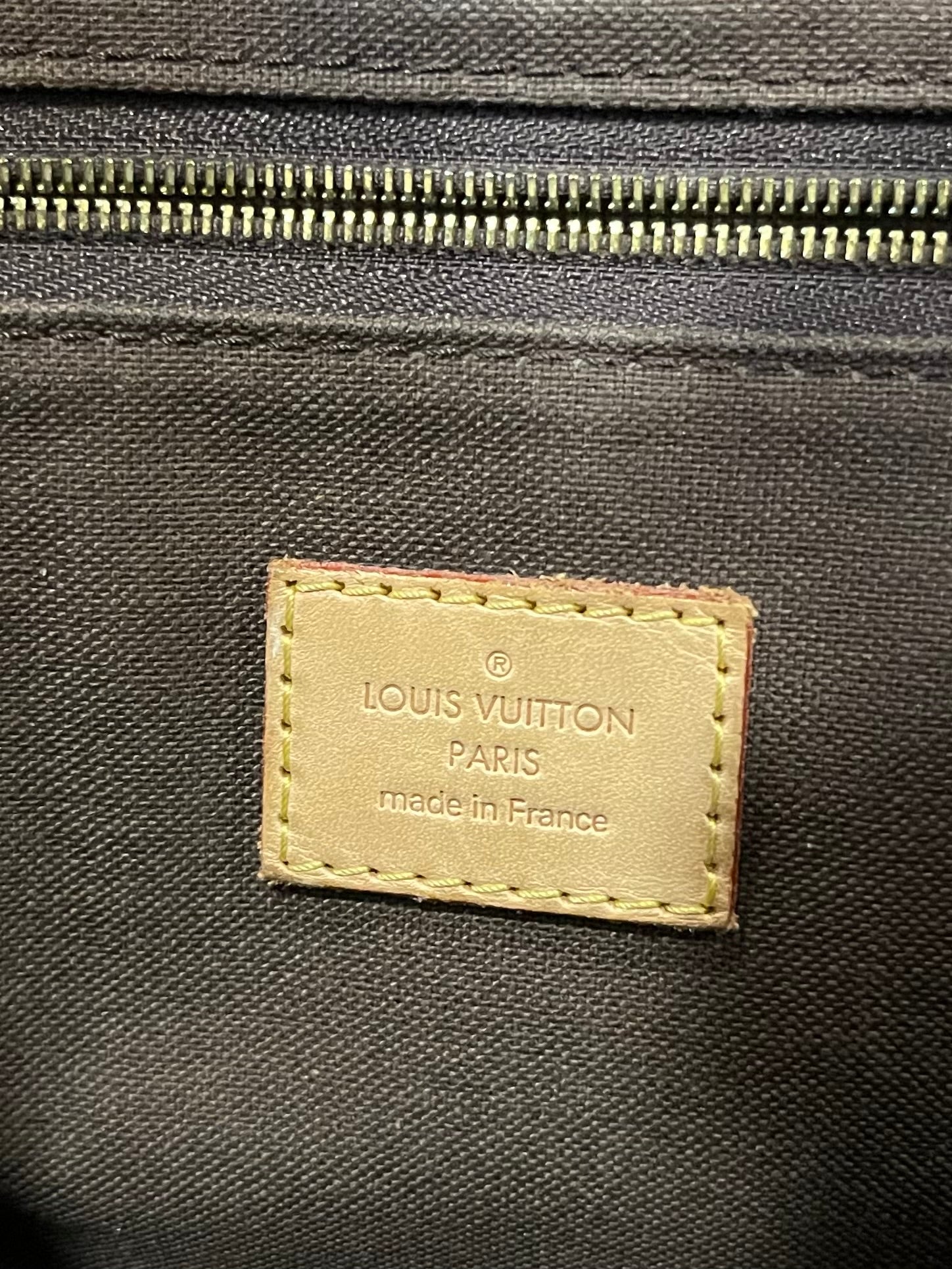 Menilmontant cloth handbag Louis Vuitton Beige in Cloth - 34352292