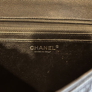 CHANEL Maxi Single Flap Black Caviar Shoulder Bag