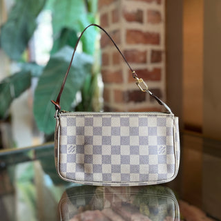 LOUIS VUITTON Pochette Accessoires Damier Azur Canvas Shoulder Bag