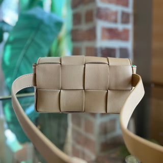 BOTTEGA VENETA Cassette Beige Nappa Leather Belt Bag