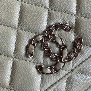 CHANEL Mint Green Quilted CC Wallet On Chain