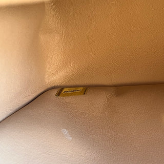 CHANEL Classic Jumbo Double Flap Beige Quilted Caviar Shoulder Bag