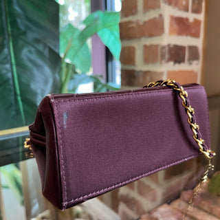 CHANEL Silk Plum Colored Evening Bag TS3561