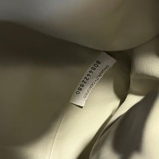 BOTTEGA VENETA The Pouch White Intrecciato Nappa Leather Clutch