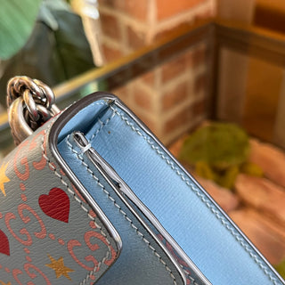 GUCCI Dionysus Mini Valentine's Day Exclusive Blue Calfskin Shoulder Bag