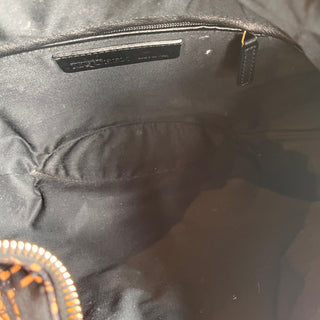 ALEXANDER MCQUEEN Black Beige Honeycomb Mantra Clutch