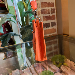 HERMES TPM Evelyne Orange Clemence Leather Crossbody