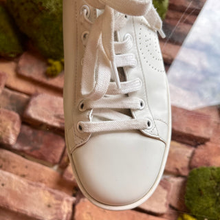 GUCCI Ace White Leather Perforated GG Sneakers SZ 38.5 (US 8.5)