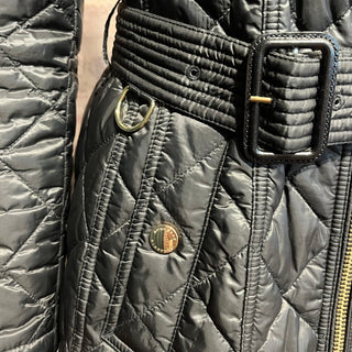 BURBERRY Black Polyester Quilted Hooded Jacket SZSM