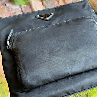 PRADA Messenger Black Nylon Messenger Bag