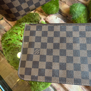 LOUIS VUITTON Neverfull MM Damier Ebene Brown Canvas Tote Bag