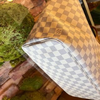 LOUIS VUITTON Neverfull MM Damier Azur Canvas Tote Bag
